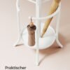 SONGMICS Coat Rack Freestanding, Coat Stand with Umbrella Holder, 12 Hooks, Metal, 175 cm Tall, for Entryway, Hallway, Living Room, Bedroom, Pearl White RCR011W01 - Billede 3