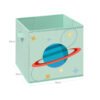 SONGMICS Storage Boxes, Set of 3, Toy Organiser Boxes, Foldable Storage Cubes with Two Handles, for Kid’s Room, Playroom, Bedroom, 30 x 30 x 30 cm, Space Theme, Green RFB001G03 - Billede 6