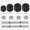 SONGMICS Set of 1 Cast Iron Dumbbells, Adjustable for Men Women Workout, Steel Grip, Fitness Training, Weight Lifting, Home Gym, Black - Billede 3