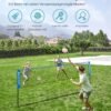 SONGMICS 4m Portable Badminton Tennis Net Height Adjustable Net System with Stand SYQ400 - Billede 2