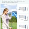 SONGMICS 4m Portable Badminton Tennis Net Height Adjustable Net System with Stand SYQ400 - Billede 3