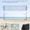 SONGMICS 4m Portable Badminton Tennis Net Height Adjustable Net System with Stand SYQ400 - Billede 6