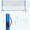 SONGMICS 4m Portable Badminton Tennis Net Height Adjustable Net System with Stand SYQ400 - Billede 7