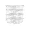 SONGMICS Shoe Boxes with Lids, Set of 8, Stackable Clear Shoe Organiser, Versatile Storage Container for Shoes and Crafts, Sizes Up to UK 7.5, Transparent LSP11WT