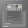SONGMICS Rug, 160 x 230 cm, Non-Slip Rug, Home Decor, for Living Room, Bedroom, Nursery, Machine Washable, Modern Style, Charcoal Gray TAR013G02 - Billede 7