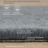 SONGMICS Rug, 200 x 290 cm, Non-Slip Rug, Home Decor, for Living Room, Bedroom, Nursery, Machine Washable, Modern Style, Dove Gray TAR014G01 - Billede 4