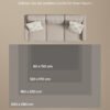 SONGMICS Rug, 200 x 290 cm, Non-Slip Rug, Home Decor, for Living Room, Bedroom, Nursery, Machine Washable, Modern Style, Dove Gray TAR014G01 - Billede 7