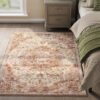 SONGMICS HOME Rug 120 x 170 cm Living Room Rug Non-Slip Rug Traditional Vintage Style Living Room Kitchen Hallway Dining Room Machine Washable Cappuccino Beige TAR032K01 - Billede 4