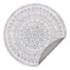SONGMICS HOME Round Rug, 120 cm, Living Room Rug, Non-Slip Rug, Fluffy Decoration, for Living Room, Bedroom, Machine Washable, Boho Style, Cappuccino Beige TAR051K01