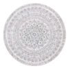 SONGMICS HOME Round Rug, 120 cm, Living Room Rug, Non-Slip Rug, Fluffy Decoration, for Living Room, Bedroom, Machine Washable, Boho Style, Cappuccino Beige TAR051K01 - Billede 3