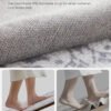 SONGMICS HOME Round Rug, 120 cm, Living Room Rug, Non-Slip Rug, Fluffy Decoration, for Living Room, Bedroom, Machine Washable, Boho Style, Cappuccino Beige TAR051K01 - Billede 7