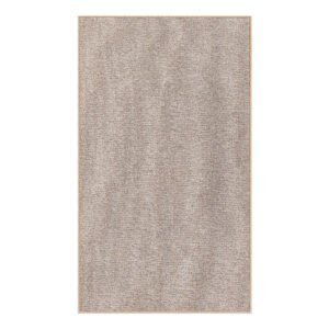 Beige tæppe til stue eller soveværelse, non-slip overflade.
