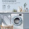Vendbar pude 80 x 40 cm, kølende blødt betræk 650 g fyld Vinter Sommer, Cloud White - Billede 4