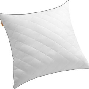 Vendbar pude 80 x 80 cm kølende blødt betræk 1200 g fyld vinter sommer, Cloud White