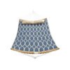 SONGMICS Hammock, Quilted Fabric Hammock with Detachable Curved Bamboo Spreaders, Pillow, 200 x 140 cm, Load Capacity 225 kg, Blue and Beige Rhombus GDC034I02