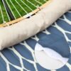 SONGMICS Hammock, Quilted Fabric Hammock with Detachable Curved Bamboo Spreaders, Pillow, 200 x 140 cm, Load Capacity 225 kg, Blue and Beige Rhombus GDC034I02 - Billede 4