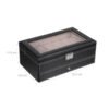 SONGMICS Watch Box with 20 Slots, Large Watch Storage Display Case with Glass Lid, PU Cover, Velvet Lining, Great Gift for Loved Ones, Black JWB020 - Billede 6