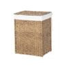 SONGMICS Handwoven Laundry Basket, 110L Synthetic Rattan Divided Clothes Hamper with Lid and Handles, Foldable, Removable Liner Bag, Natural LCB52NL - Billede 2