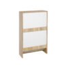 VASAGLE Shoe Cabinet with 2 Flaps, Shoe Rack with an Open Shelf, Melamine Veneer, Easy to Clean, 60 x 24 x 102 cm, White and Natural LBC04NW - Billede 5