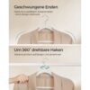 SONGMICS Velvet Hangers, Pack 30 Coat Hangers for Clothes, Non-Slip, with Shoulder Notches, Trouser Bar, 360° Swivel Hook, Space-Saving, 0.6 cm Thick, 43 cm Long, Cloud White CRF029W03 - Billede 7