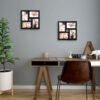 SONGMICS Picture Frames Collage for 4 photos, for 4" x 6" (10 x 15 cm), Wall Mounted Photo Gallery Display, Glass Front, Wood Grain, Black RPF25BK - Billede 4