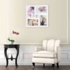SONGMICS Picture Frames Collage for 4 photos, for 4" x 6" (10 x 15 cm), Glass Front, Wall Mounted Photo Gallery Display, White RPF25WT - Billede 3