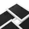 SONGMICS Picture Frames Collage for 4 photos, for 4" x 6" (10 x 15 cm), Glass Front, Wall Mounted Photo Gallery Display, White RPF25WT - Billede 6