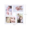 SONGMICS Picture Frames Collage for 4 photos, for 4" x 6" (10 x 15 cm), Glass Front, Wall Mounted Photo Gallery Display, White RPF25WT - Billede 7