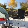 Sæt med 2 foldbare campingstole, udendørs stole med armlæn og kopholder - Billede 2