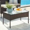 Balkon havemøbelsæt PE Polyrattan Loungesæt Terrassemøbler, Brun Taupe - Billede 7