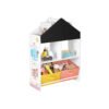 SONGMICS Kids’ Bookshelf, Storage Unit with Blackboard, Boxes, and Shelves, Multi-Functional for Children’s Room, Playroom, White, Black, Orange, and Yellow GKR320W01 - Billede 2