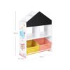 SONGMICS Kids’ Bookshelf, Storage Unit with Blackboard, Boxes, and Shelves, Multi-Functional for Children’s Room, Playroom, White, Black, Orange, and Yellow GKR320W01 - Billede 7