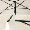 Balkonparasol 2 x 1,25 m, UPF 50+ beskyttelse, vippebar solskærm, PA-belagt, fod medfølger ikke, beige - Billede 6