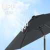 197 cm haveparasol, UPF 50+, solskærm, 30° vipning, ingen fod, grå - Billede 4