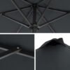 197 cm haveparasol, UPF 50+, solskærm, 30° vipning, ingen fod, grå - Billede 7