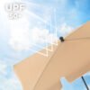 Balkonparasol 2 x 1,25 m, Vipbar solskærm, PA-belagt baldakin, Fod medfølger ikke, Taupe - Billede 4