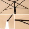Balkonparasol 2 x 1,25 m, Vipbar solskærm, PA-belagt baldakin, Fod medfølger ikke, Taupe - Billede 6