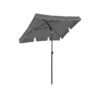 Rektangulær balkonparasol 2 x 1,25 m, UPF 50+ beskyttelse, vippebar solskærm, grå - Billede 2