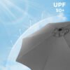 290 cm haveparasol, 30° vipbar i 2 retninger, til udendørs haver, pool, balkon, grå - Billede 4