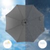 290 cm haveparasol, 30° vipbar i 2 retninger, til udendørs haver, pool, balkon, grå - Billede 5