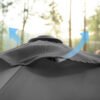 290 cm haveparasol, 30° vipbar i 2 retninger, til udendørs haver, pool, balkon, grå - Billede 6