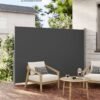 200 x 300 cm (H x L), Sidemarkise til balkon og terrasse, solsejl, sidegardin, røget grå - Billede 3