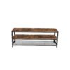 VASAGLE Industrial TV Stand for Screen Size up to 60 Inches, Lengthened TV Cabinet, Console, Coffee Table with Metal Frame, Wood-Like Grain, for Living Room, Bedroom, Rustic Brown LTV50BX - Billede 2