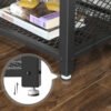 VASAGLE Industrial TV Stand for Screen Size up to 60 Inches, Lengthened TV Cabinet, Console, Coffee Table with Metal Frame, Wood-Like Grain, for Living Room, Bedroom, Rustic Brown LTV50BX - Billede 5