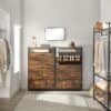 Vasagle sko skab med 3 flapper i vintage brown og sort finish.