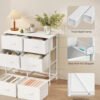 Kommode til soveværelse, kommode, stål, MDF, entré, Cloud White og Snow White - Billede 6