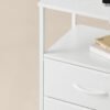 Natbord med ladestation, sidebord, LED-belysning, Cloud White/Snehvid - Billede 6