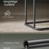 VASAGLE EKHO Collection - Bench for Entryway Bedroom, Synthetic Leather with Stitching, Ottoman Bench with Steel Frame, Living Dining Room, Mid-Century Modern, Loads 660 lb, Forest Green LOM073C01 - Billede 4
