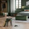 VASAGLE EKHO Collection - Bench for Entryway Bedroom, Synthetic Leather with Stitching, Ottoman Bench with Steel Frame, Living Dining Room, Mid-Century Modern, Loads 660 lb, Forest Green LOM073C01 - Billede 6
