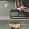 VASAGLE EKHO Collection - Bench for Entryway Bedroom, Synthetic Leather with Stitching, Ottoman Bench with Steel Frame, Living Dining Room, Mid-Century Modern, Loads 660 lb, Forest Green LOM073C01 - Billede 7